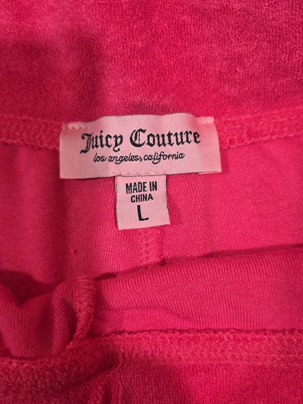 Juicy Couture Velour Shorts – Hot Pink | Rhinestone Logo Medium - Picture 5 of 9